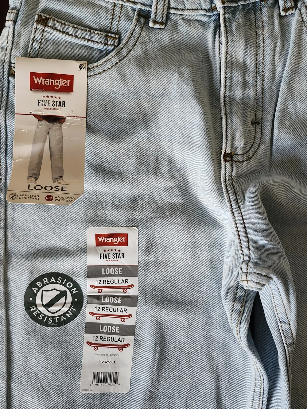 Wrangler Kids Light Wash Straight Leg Jeans